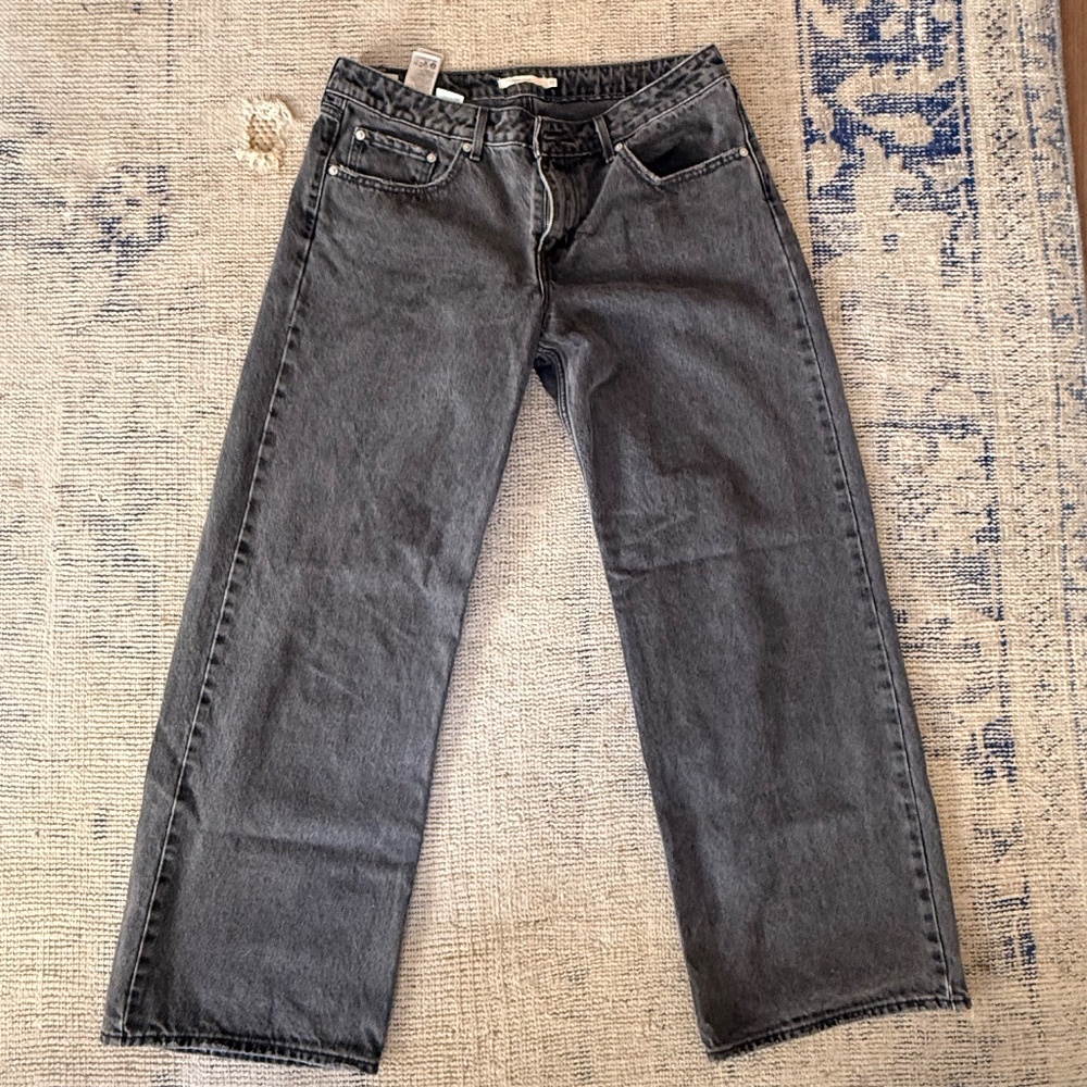 Levi's Premium Low Loose Black Jeans Sz 31 - Picture 2 of 7